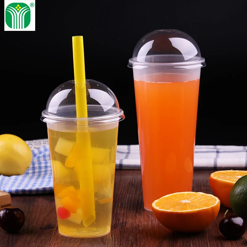 
custoom pp plastic material disposable milkshake cups 