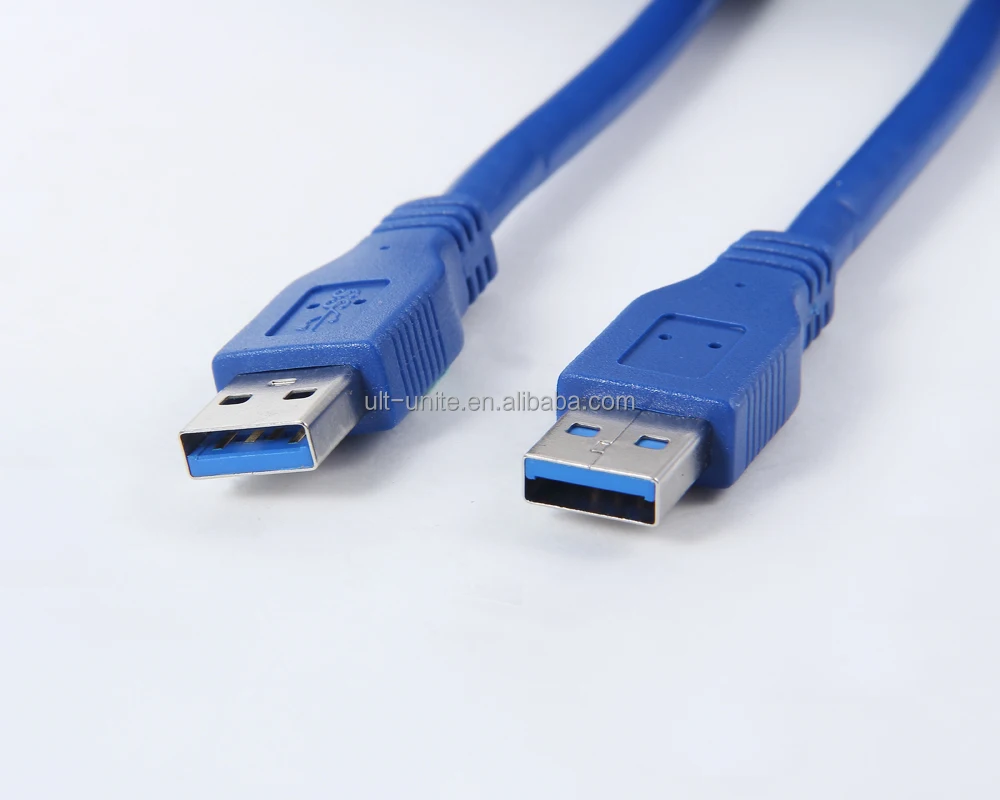 Factory price Blue 1.0m USB3.0 Male to Male pvc usb 3.0 data link cable