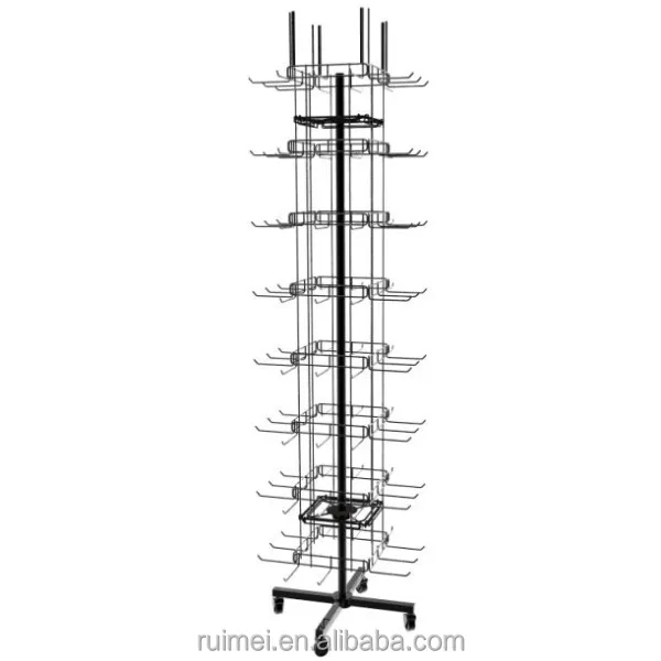 Practical Metal Wire Rotating Keychain Display Stand