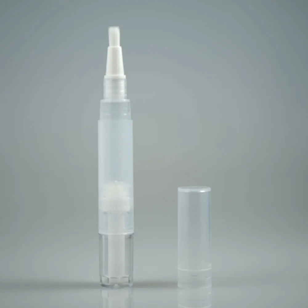 Transparent 3ml UV gel empty nail polish pen / lip gloss tube / twist up tube for base coat packing