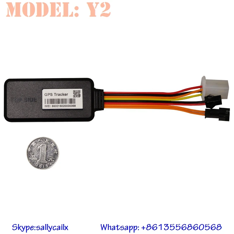 Y202 gps real time tracker tracking device with software sos microphone relay