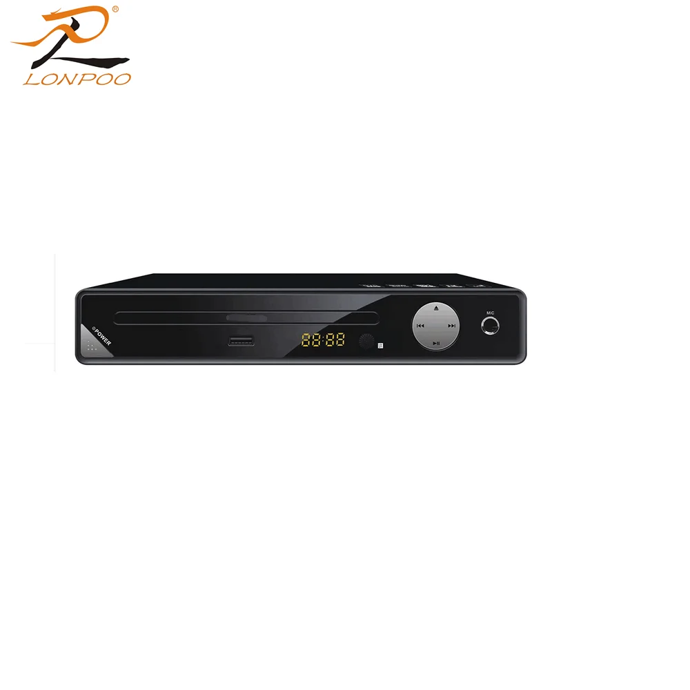 Металлический DVD-плеер 225 мм с usb и картой памяти и выходом 5,1 канала