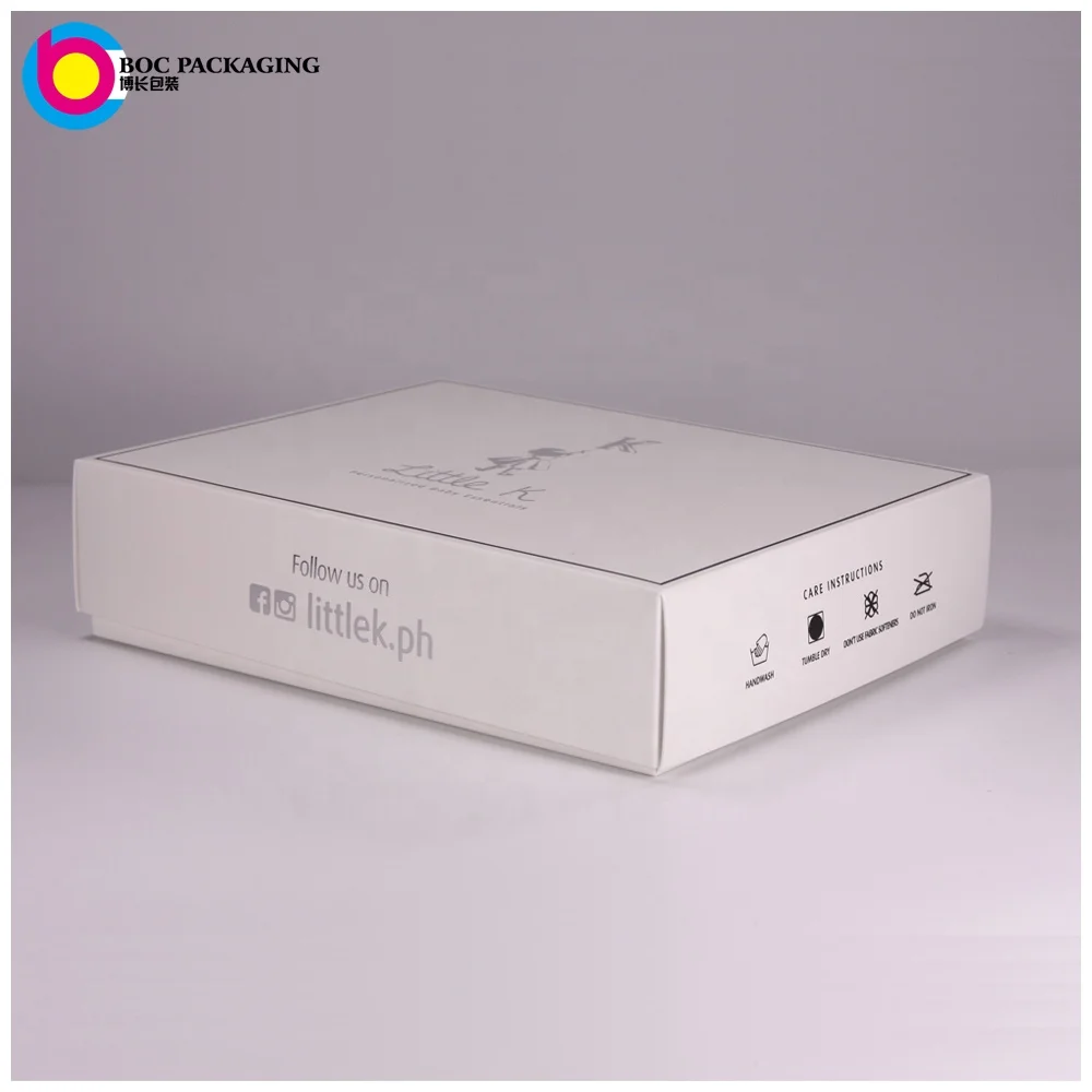 Customized luxury paper apparel clothes socks blanket sets packaging new born boy girl baby gift clothing box