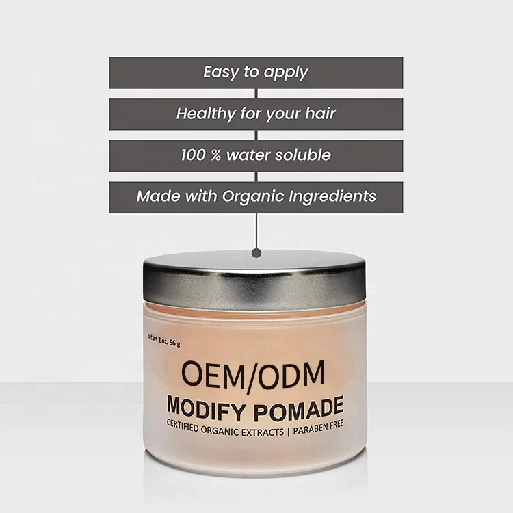 Private Label Strong Extreme Hold Finished Hair Styling Products Wax Clay Mens Hair Pomade