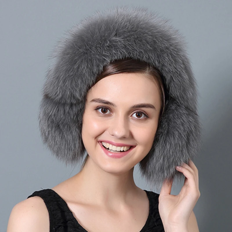 CX-A-72E Высокое качество оптовая продажа Мода зима теплая лиса меховые наушники