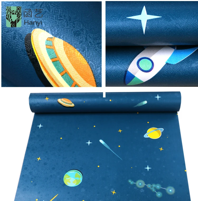 PVC vinyl kids wallpaper 3d wall decoration paper sticker wallpaper