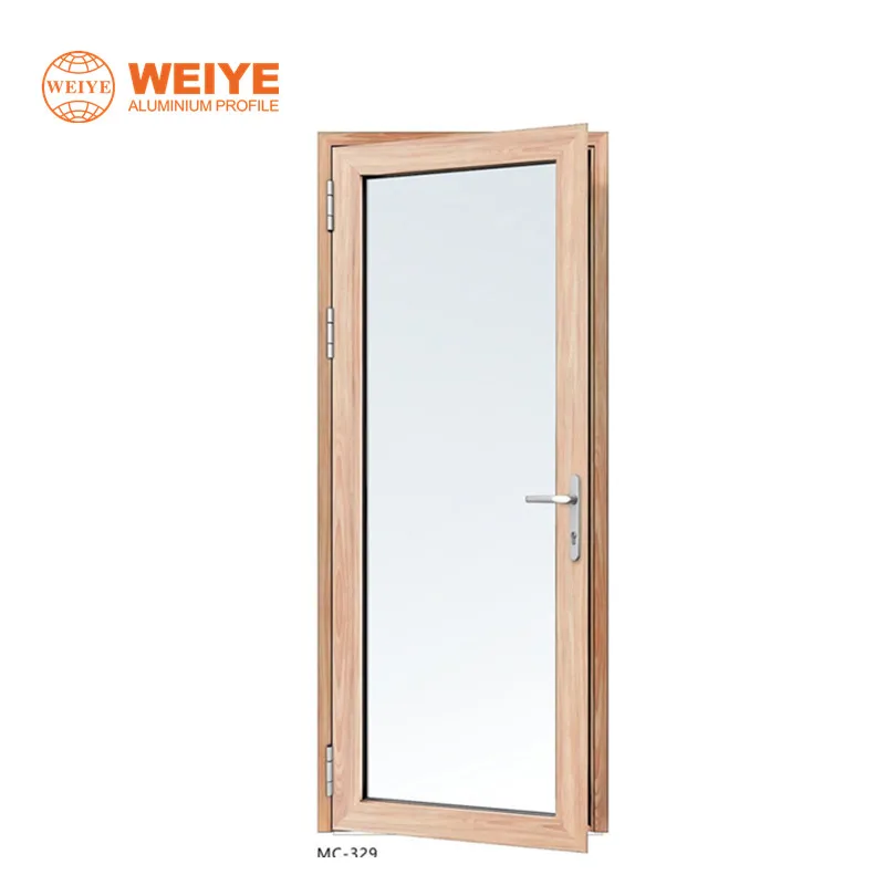 2020 Myanmar new style double glass aluminum door side hung swing door profile frame