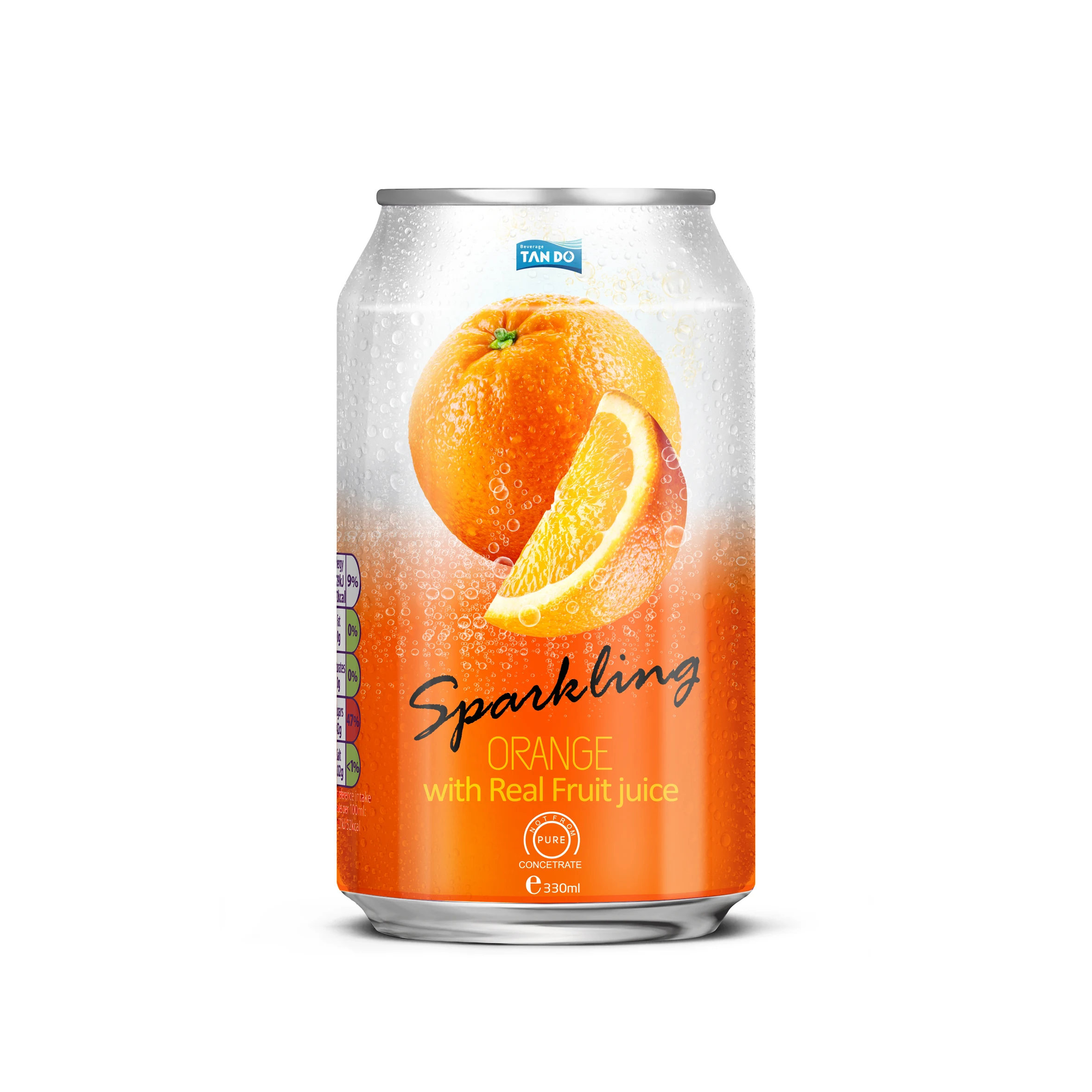 
Own brand canned carbonated soft drink Sparkling Fruit Juice for wholesale from Vietnam factory 