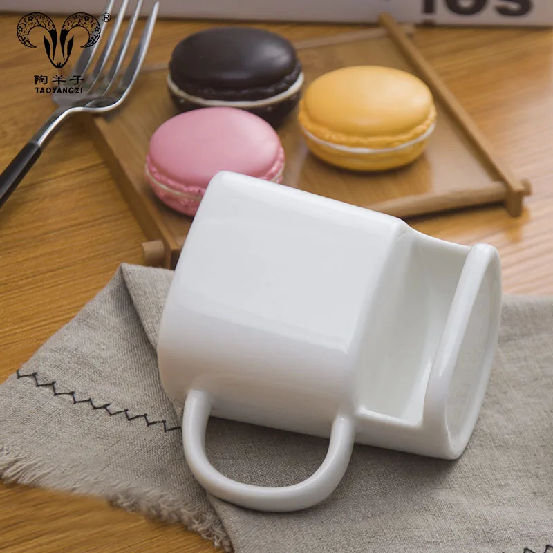 Christmas wholesale logo printed coffee mug cookie mug with cookie holder