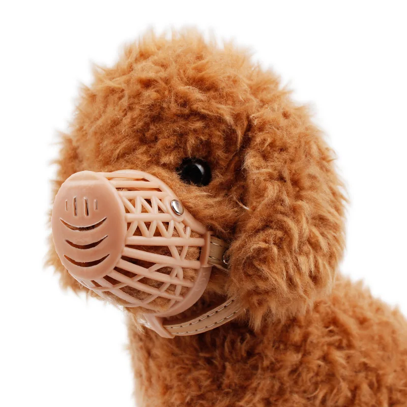 Hot Selling PU Leather Fence Basket Style Pet Mouth Protect Cover Anti-barking Soft Plastic Dog Muzzles 7 Sizes
