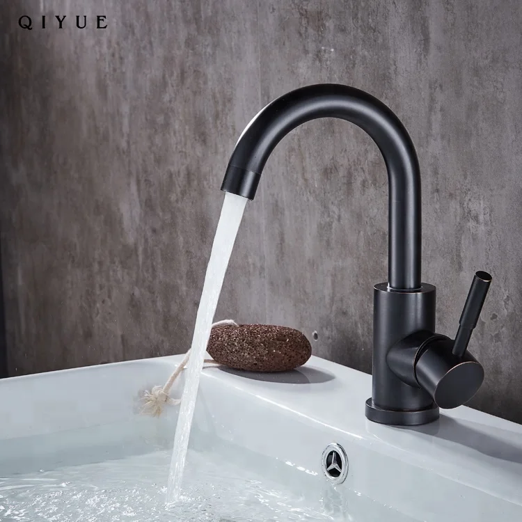 Hot selling made in China ORB matte black color SS304 wash basin faucets water mixer tap