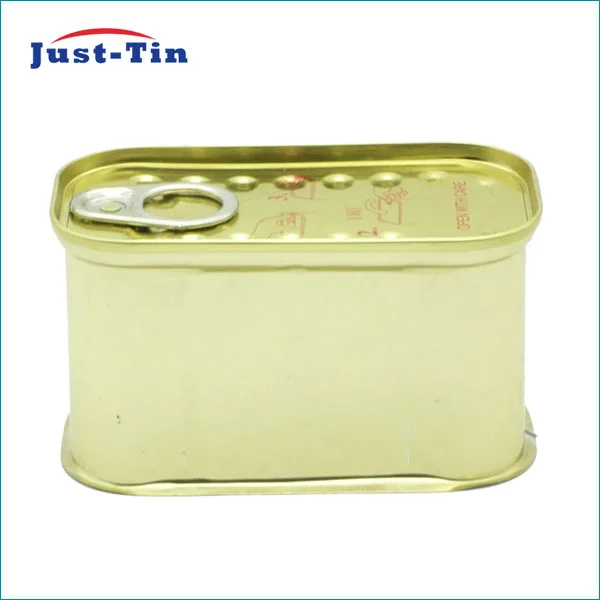 306# can  200g 3 piece Empty Tin can  food rectangle tin box for luncheon meat