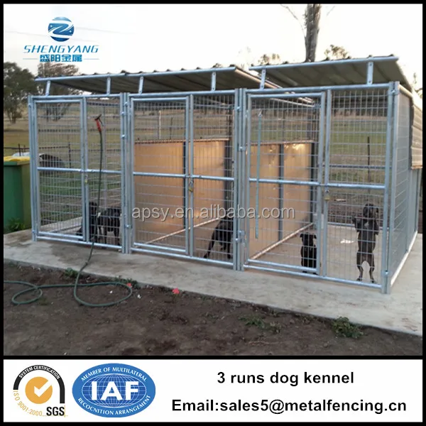 
Easy install cheap welded wire mesh dog kennels pet playpens animal train cages with roofs Square tube kennel European stye: