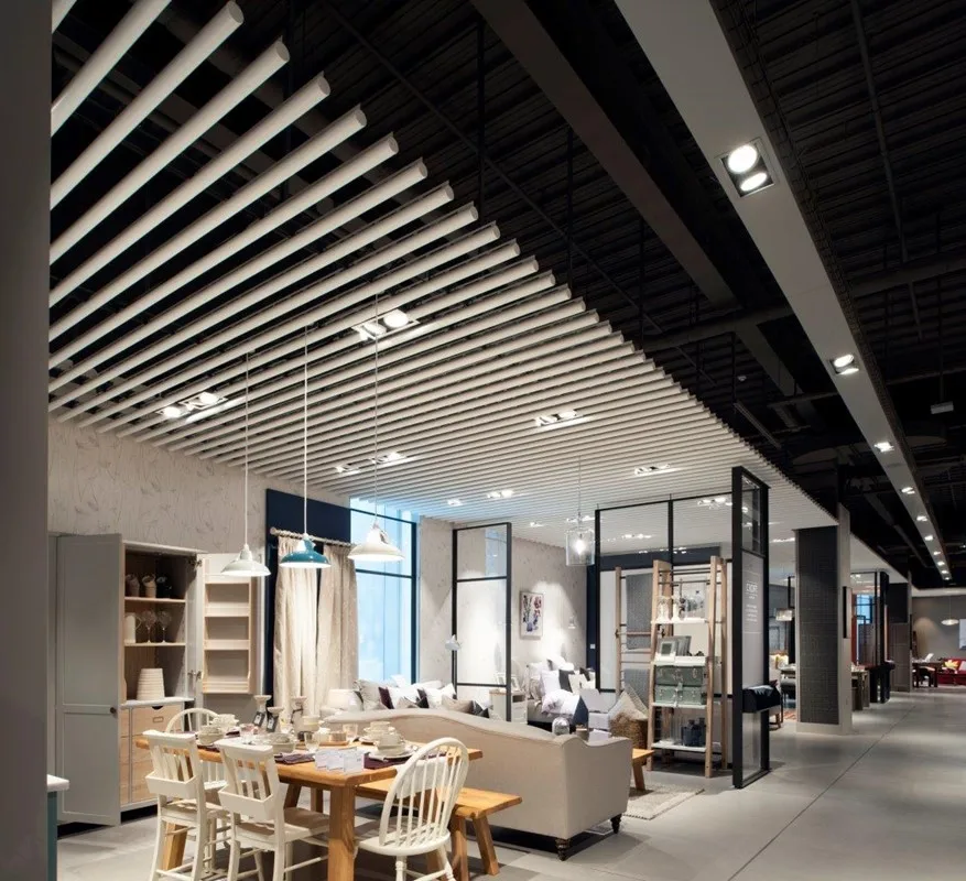 false aluminum ceiling tubular metal ceiling design aluminum baffle ceiling