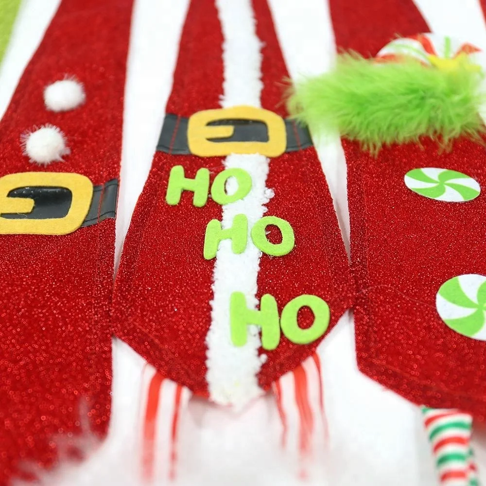 
Wholesale felt holiday christmas party necktie tie 