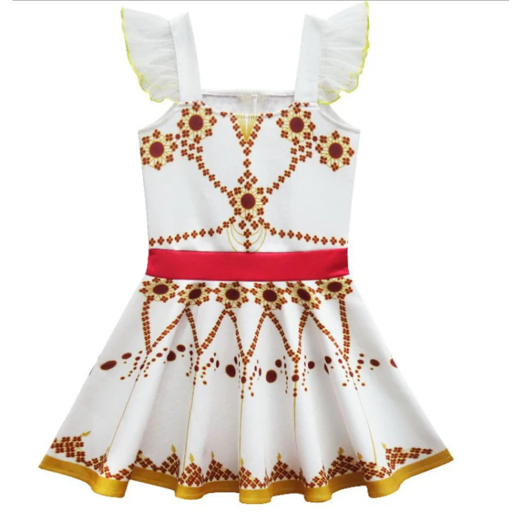 
Hot Children Dress Anime Characters White Dress Performance Halloween Party Costume Children Clothing 3-8 years 