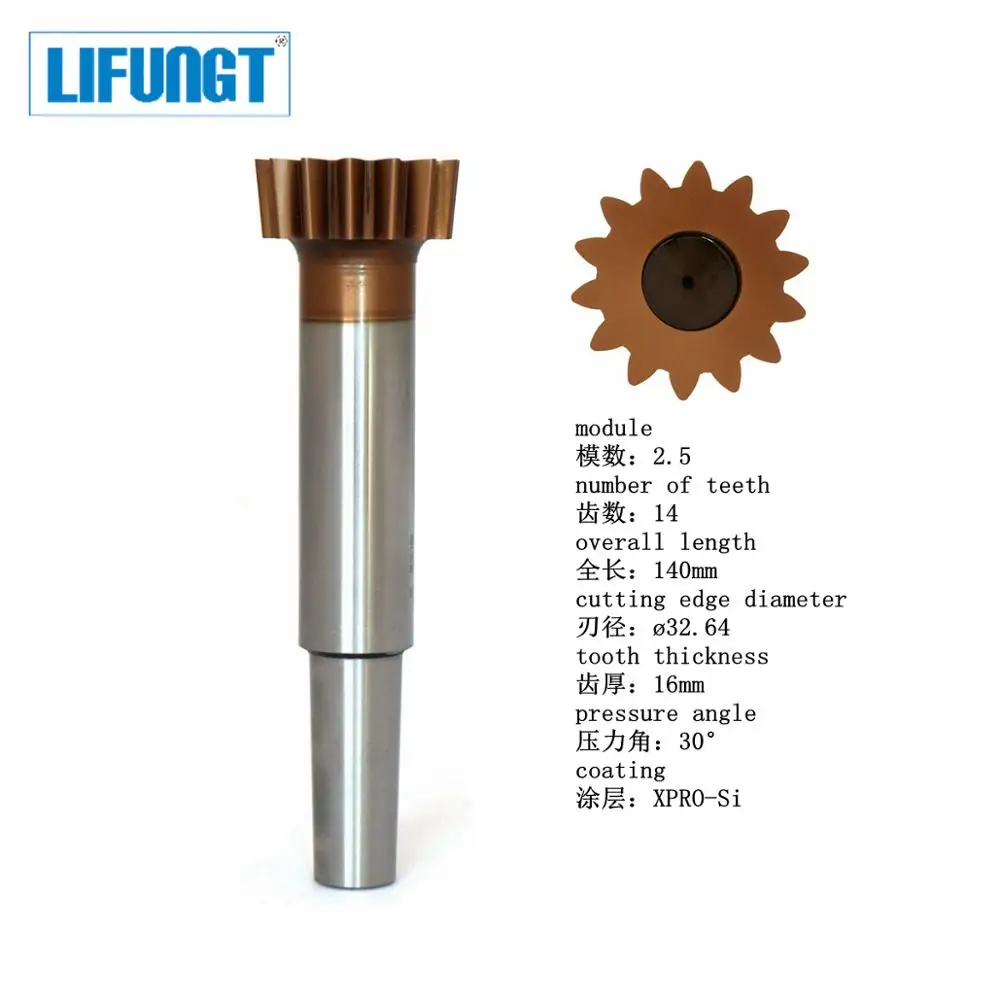 Карбидный модуль 1,27, конусный хвостовик Morse, резак с прямыми зубцами