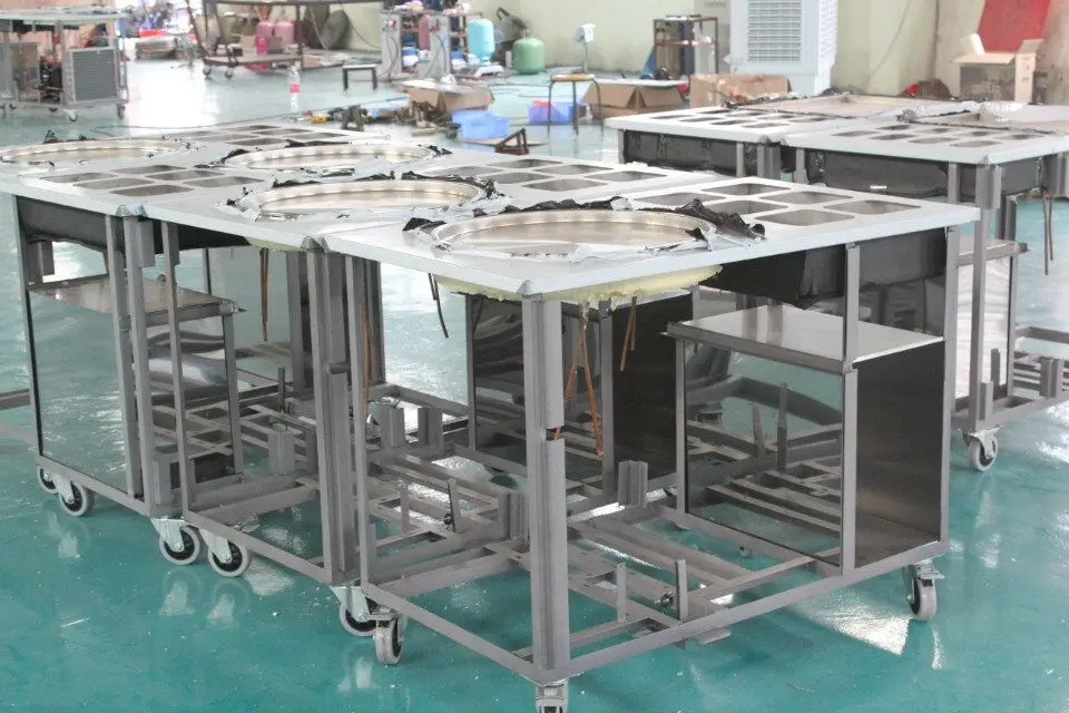 High Quality Double Plate Stainless Steel Yogurt Ice Cream Roll Machine