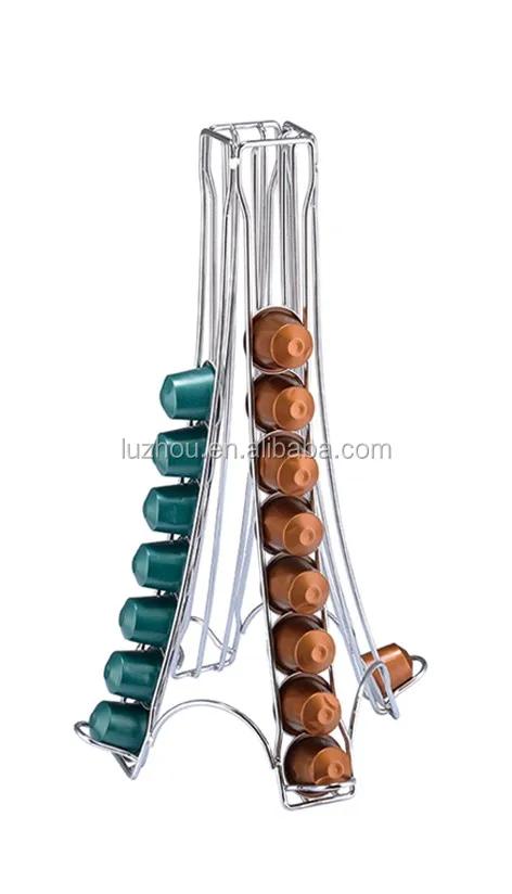 
Factory Supply 60 Pod Nespresso Coffee Capsule Pod Holder with Chrome Plate 