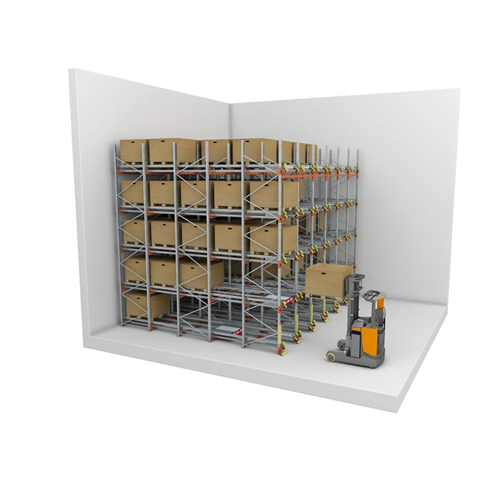 Heavy duty cold room Radio Shuttle Control pallet rack system