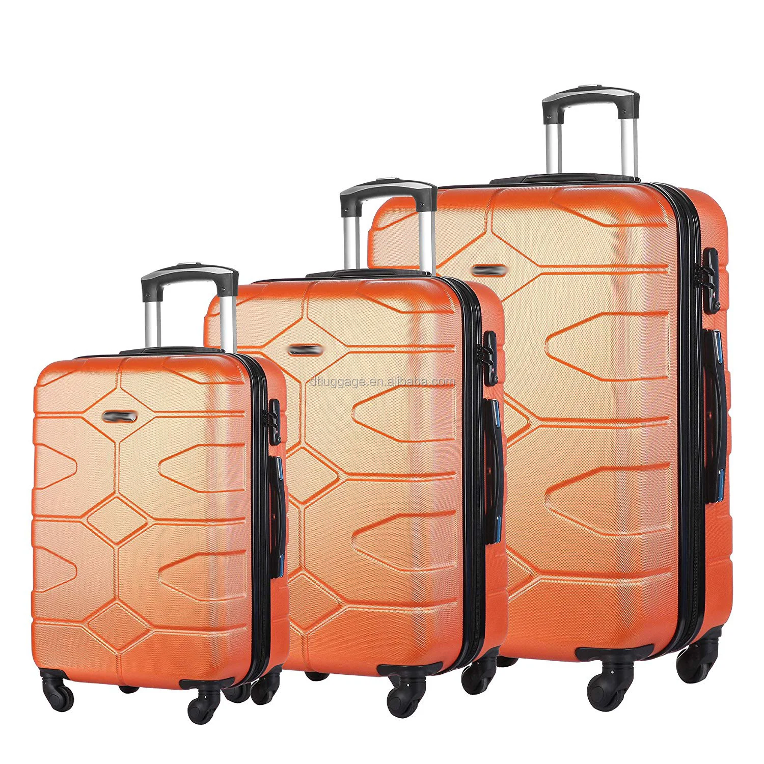 new model abs 4 wheel spinner travelling bags president trolley luggage