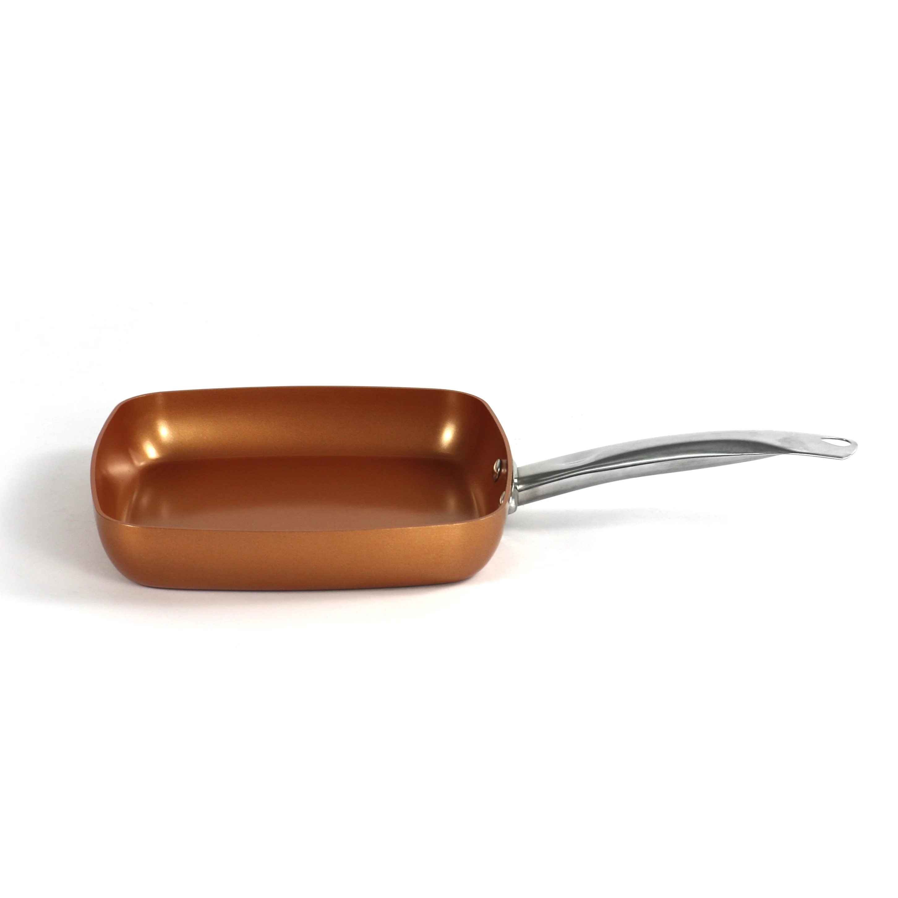 
COPPER SQUARE PAN non-stick pressed aluminum cookware 