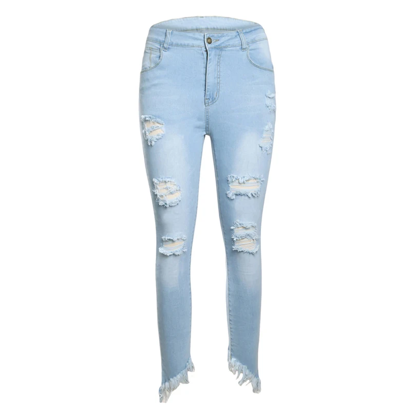 Знаменитые женщины, оптовая продажа, Колумбийская мода, рваные, стильные женские узкие, пользовательские брендовые джинсы