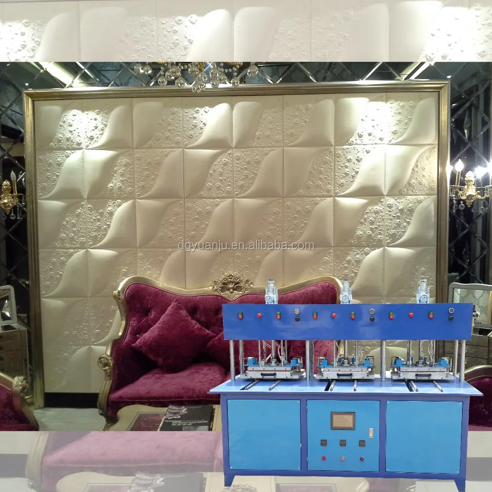 Leather headboard background 3D wall panel machine leather carving ceiling wall panel machine