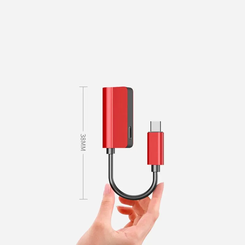 2 in 1 Type C To 3.5mm Jack AUX Audio Headphone USB Adapter Charger Cable