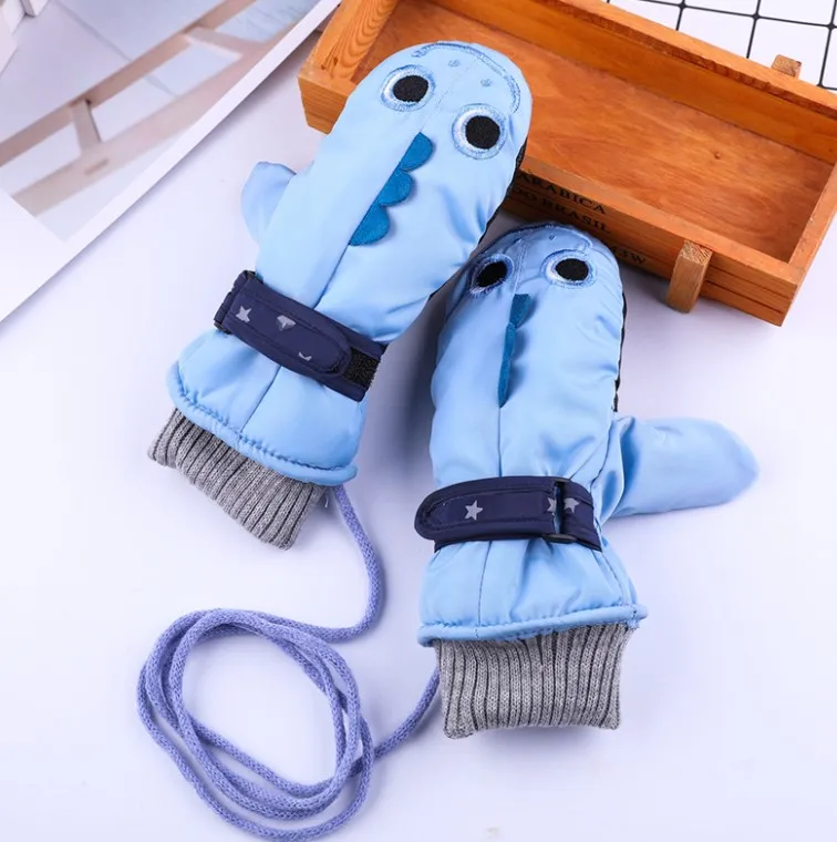 Зимние флисовые лыжные перчатки для спортзала, водонепроницаемые теплые лыжные детские спортивные перчатки для улицы, детские перчатки с подогревом для холодной погоды