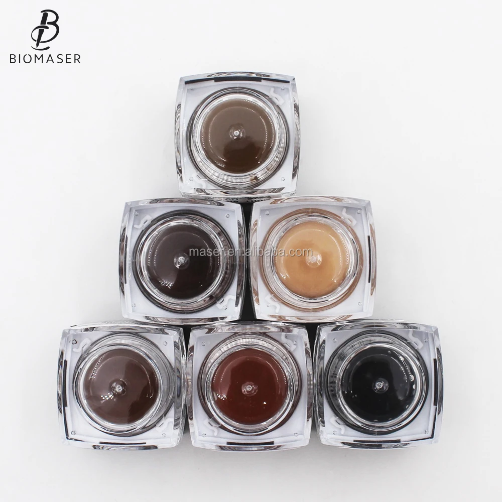 BIOMASER good quality 14 colors 3d  lip pigment cream tattoo eyebrow permanent tattoo pigment for microblading
