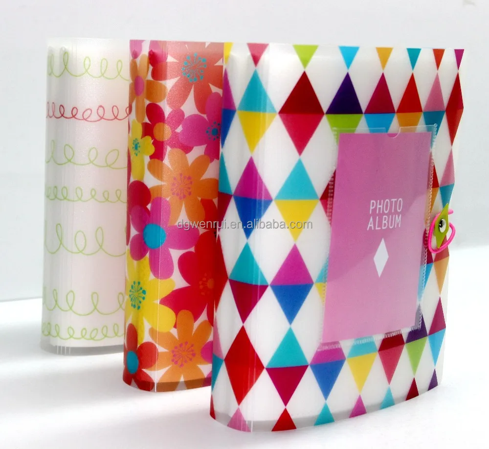 Colorful elastic string PP photo album for office supplies and stationery