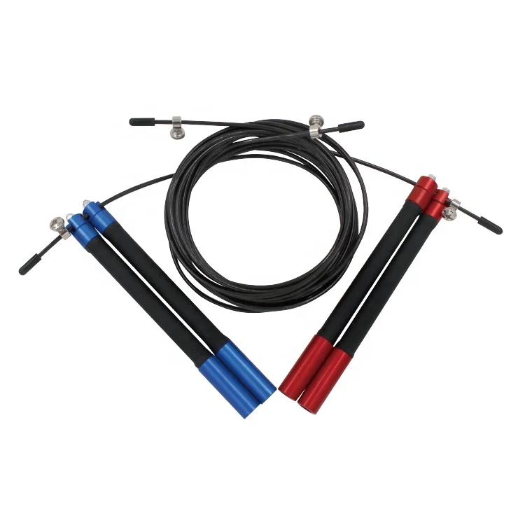 Aluminium Speed Jump Rope Adjustable 10 Ft Cable Steel Ball Bearings for MMA Boxing & Fitness