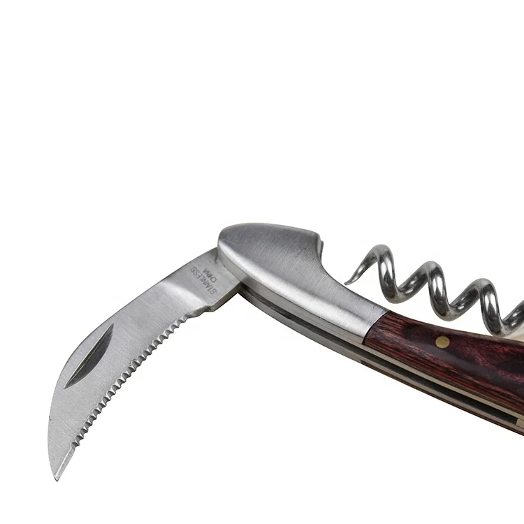 Wood Handle Stainless steel bottle opener wine corkscrew