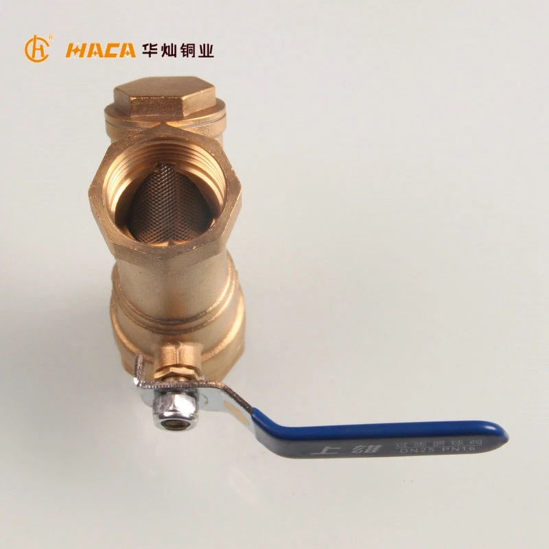 high quality DN 20 DN25brass y strainer filter ball valve