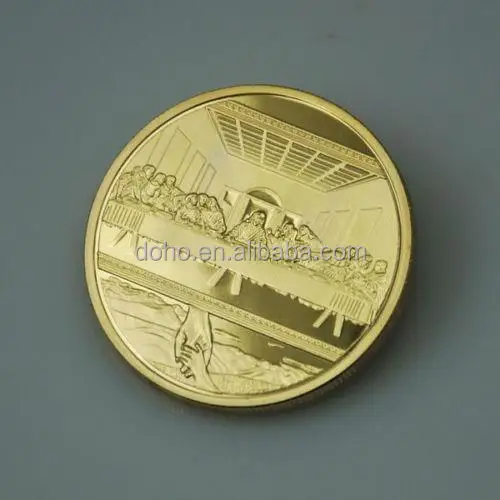 Low price religious coins Catholic Christian Religious Challenge Coin Token Jesus Last Supper