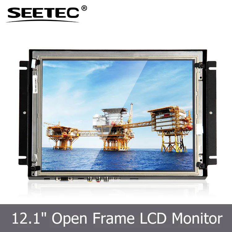 Seetec промышленных металлов дисплей HDMI DVI вход VGA открытой рамки дюймов жк-модуль 12.1 для киосков POS marline