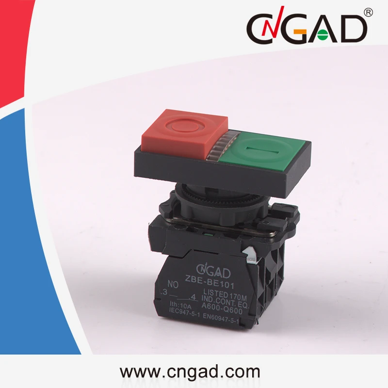 XB5-AW8465 CNGAD 22 мм Двухкнопочный удлиненный зелёный Красный кнопочный переключатель