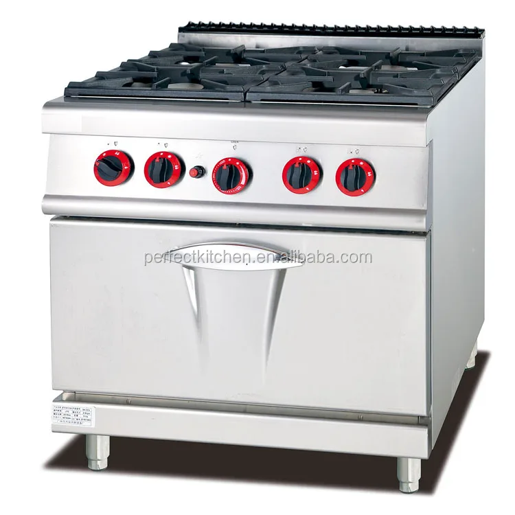 Hot sale Commercial electric cooking range with 4 burner & oven