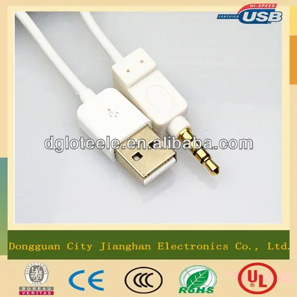 др.- фольги оплетки защищая 3.5mm аудио usb кабель фабрики сразу цена