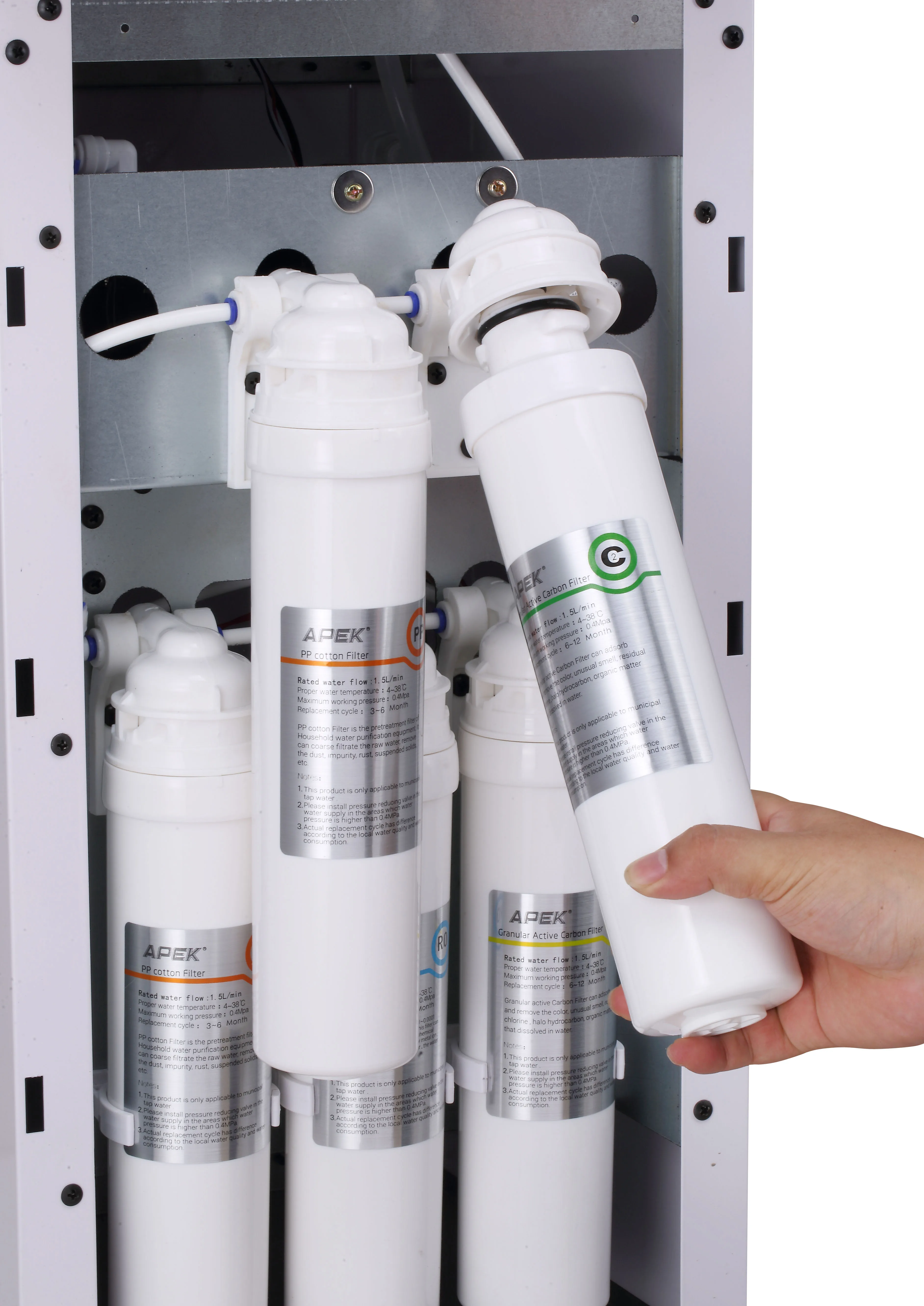 5 Stage Reverse Osmosis Water Filter System Hot and Cold Water Purifiered Dispenser for Home