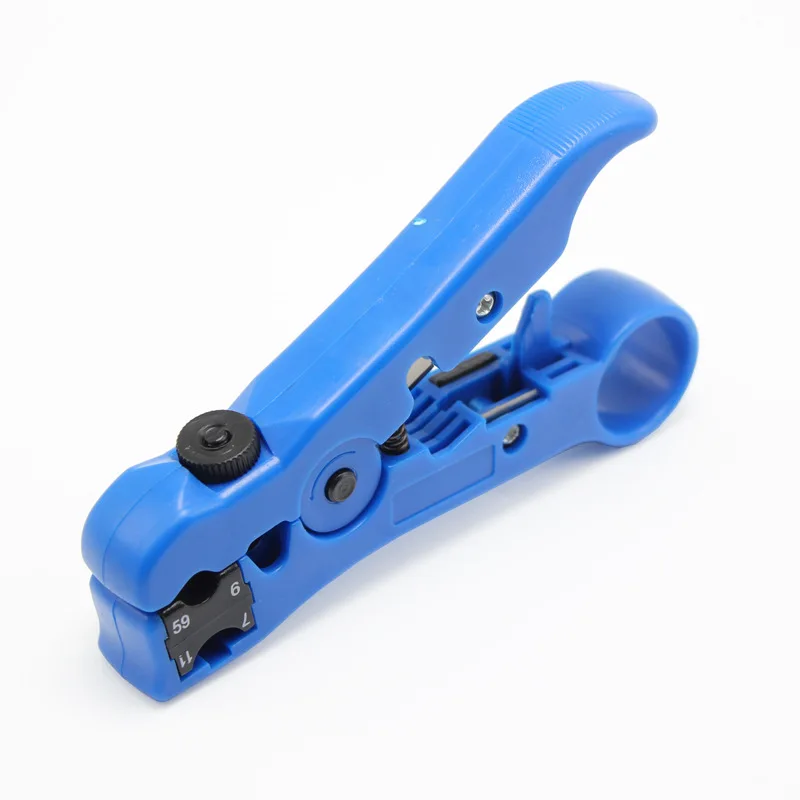 1pc Flat & Round UTP/Cat5/Cat6 Stripper(optional) Coax Universal Cable Stripper Cutter Coaxial Stripping Tool Network