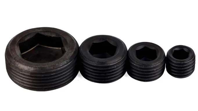 M3 M4 M5 M6 M8 M10 M12 Steel hydraulic screw plug DIN906 Hex Socket Pipe Plugs Screw