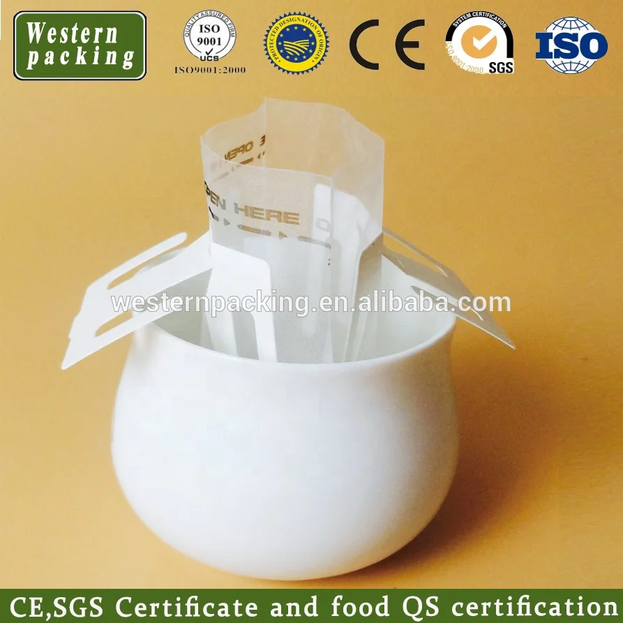 Hanging ear drip tea filter bag