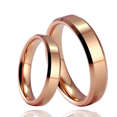 Fashion custom couple rose gold plated rings Tungsten carbide lover ring for Lover