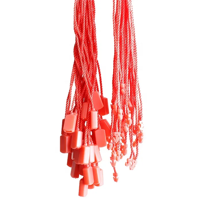 Factory Stock Cheap Polyester String Plastic Security Tag Seal for Garment Hang Labels