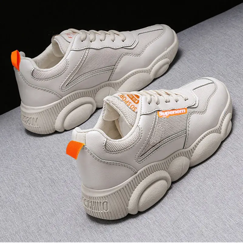 New 2019 Fashion Women Casual Shoes Mesh Platform Sneaker Breathable Ladies Sports Shoes