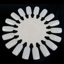 New 2015 2/5/10P Nail Art Tips Make Up Practice Round Wheel Polish Display Natural