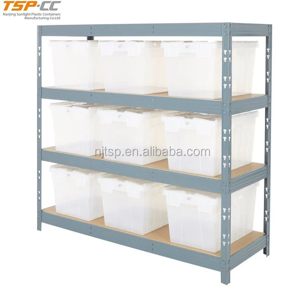 Attached Lids Security Crates, Plastic moving crate sale, plastic crates
