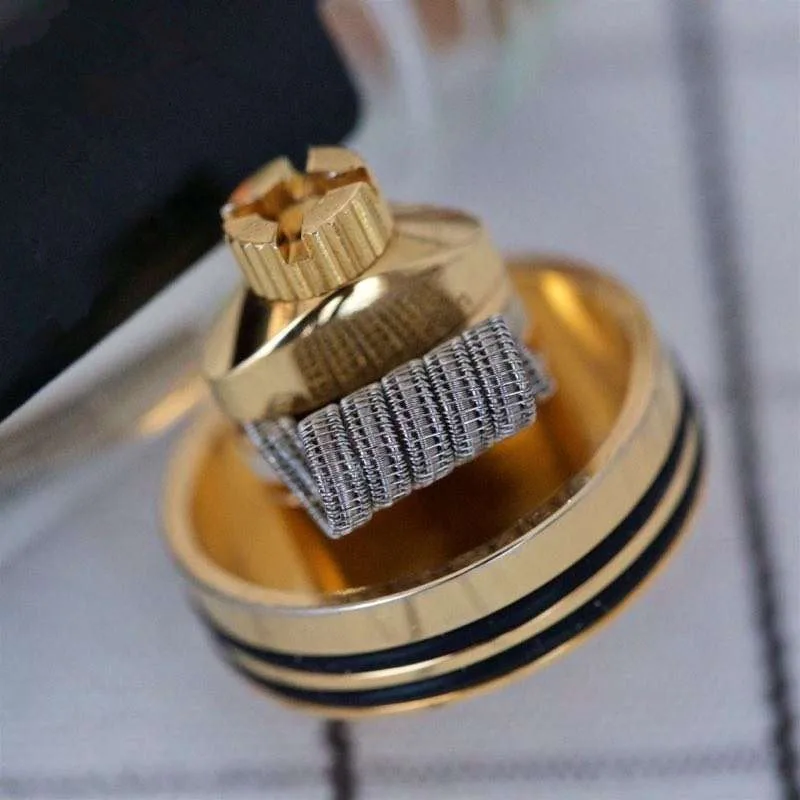 
Factory wholesale premade coil rainbow colored a1 ni80 ss Clapton Alien Tiger Hive Quad Flat twisted Fused 
